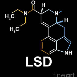 LSD Molecule Chemistry Drugs Chemist Gift by Thomas Larch