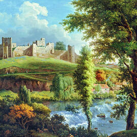 Ludlow Castle with Dinham Weir from the South West by Samuel Scott 1769 by Samuel scott