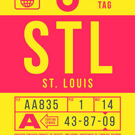 STL St. Louis Luggage Tag II Digital Art by Naxart Studio - Fine Art America
