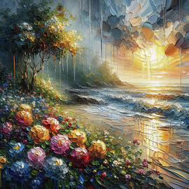 Luminous Garden at Sunset by Deb Beausoleil
