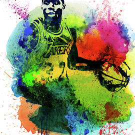 Lonzo Ball watercolor, Chicago Bulls wall art, Chicago Bulls NBA