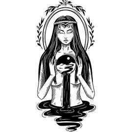 Magic Woman Dark Art Nouveau by ME
