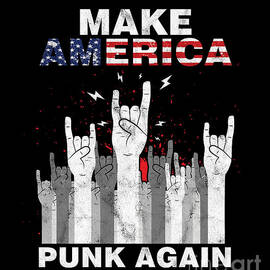 Make America Punk Again Metalcore Hard Rock Music Lovers Blues Funk Band Gift by Thomas Larch