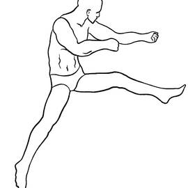 Male Figure Jumping