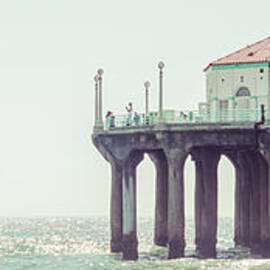 Manhattan Beach Pier and Sailboat Panorama Photo by Paul Velgos