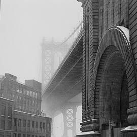 Manhattan Bridge Snowscape, New York 2002 by Michael Chiabaudo