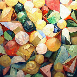 Marbles Cubism by Rolleen Carcioppolo
