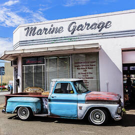 Marine Garage and Chev Pickup Truck by Bj Clayden