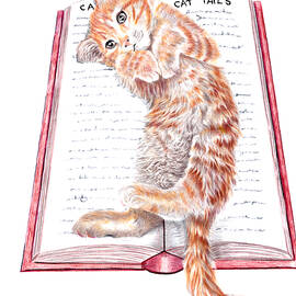 Marmalade Kitten Bookmark by Debra Hall