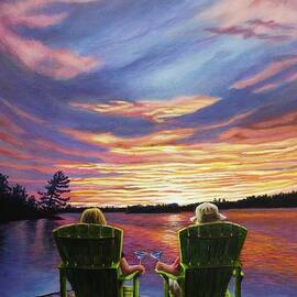 Martinis at Sunset by Marilyn Rennie
