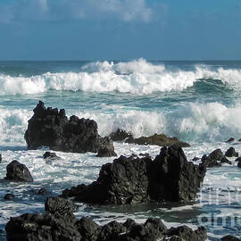 Maui Waves Meet Lava Rock by Suzanne Luft