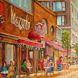 Mazurka Polish Restaurant Prince Arthur Plateau Mont Royal Outdoor Dining Montreal Street C Spandau by Carole Spandau