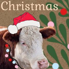 Merry Christmas Cow by Maria Trombas
