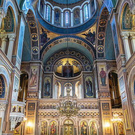 Metropolitan Cathedral of Athens Interior Vertical by Wayne Moran
