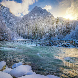 Middle Fork winter river by Inge Johnsson