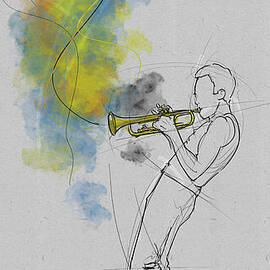 Miles Davis,Portrait,Original Artwork,Jazz,On Stage