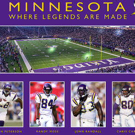 Minnesota Vikings Legends Poster by Big 88 Artworks