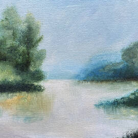 Misty Morning On Tranquil Inlet by Deborah League