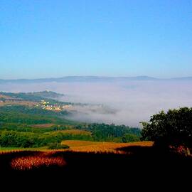 Misty Sunrise in Umbrian Hills by Femina Photo Art By Maggie