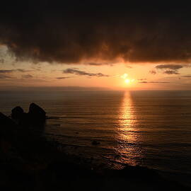 Moody North Cornwall Sunset by Trevor Wisker