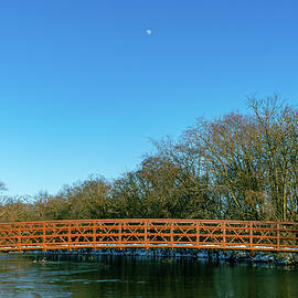 Moon over Scudders Mill Bridge by Steven Richman