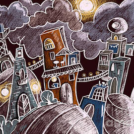 Moonlight over the city by Arzu Abbas