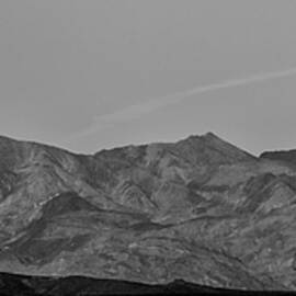 Moonset Over Death Valley - Black and White by Loree Johnson