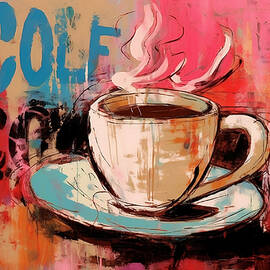 Mosaic of Java- A Colorful Journey into Abstract Coffee Art by OlfactoArt Studio