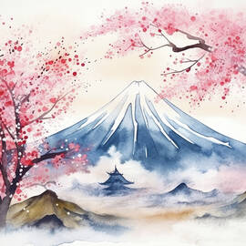 Mount Fuji Sakura Cherry Blossom 01 by Matthias Hauser
