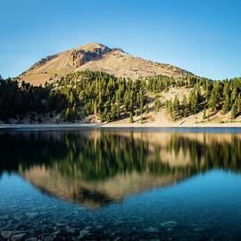 Mount Lassen Reflection - Summer Tranquility at Lake Hellen in Lassen Volcanic National Park by Mike Lee
