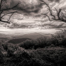 Mountain Glow in Black and White by Norma Brandsberg