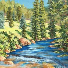 Mountain River  by Celeste Drewien