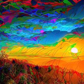 Mountain Sunrise Decoupage by Christina Ford