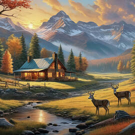 Mountain Valley Log Cabin Retreat by Crista Forest