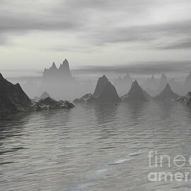 Mountains In Fog by Phil Perkins