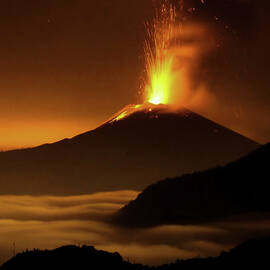 Mt. Etna Eruption #4 by Lorraine Palumbo