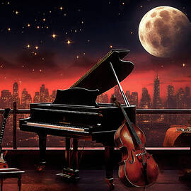 Music in the City at Night by Peggy Collins