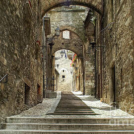 Narni - Cobbled Alley - Italy by Paolo Signorini