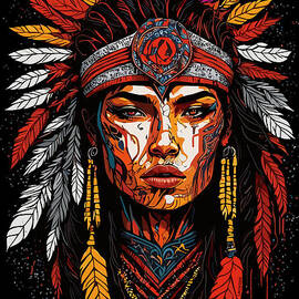 Native American Woman Vintage by LMzKone Narciso Marlene