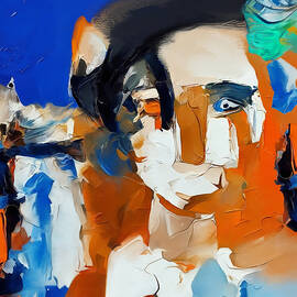 Ncturne frrom a  woman in orange No. one by Jan Olesen