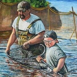 Netting Alewives, East Machias, Maine by Eileen Patten Oliver