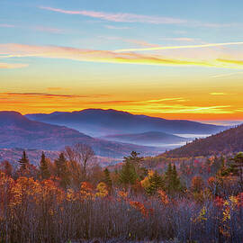 New England Fall Colors at the Kancamagus Highway Pemigewasset Overlook by Juergen Roth