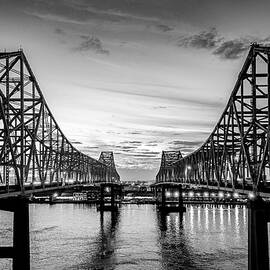 New Orleans Sunset in Black and White by Norma Brandsberg