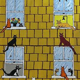 New York City Cats Painting. by Jeffrey Koss