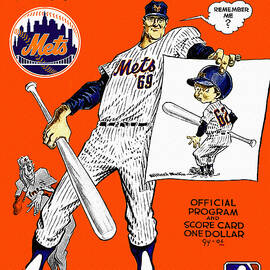 New York Mets 1969 World Series Program by Big 88 Artworks