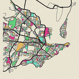 Newcastle, Australia City Map by Inspirowl Design