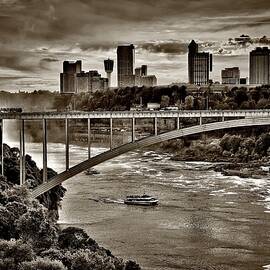 Niagara at Dusk in Sepia by Michael R Anderson