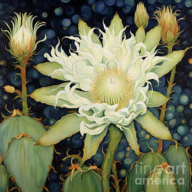 Night Blooming Cereus II Cactus Flower by Tina Lavoie