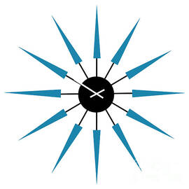 No Background Starburst Clock 2 by Donna Mibus