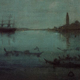 Nocturne in Blue and Silver, The Lagoon, Venice ca 1879 by James McNeill Whistler